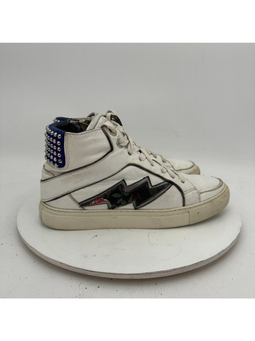 Zadig & Voltaire ZV1747 Women Size 39 US 9 White Leather flora Lightning Shoes - Picture 4 of 13